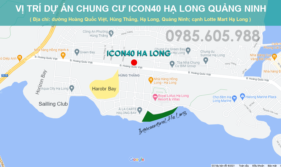 Vị trí Dự án Icon40 Hạ Long Quảng Ninh