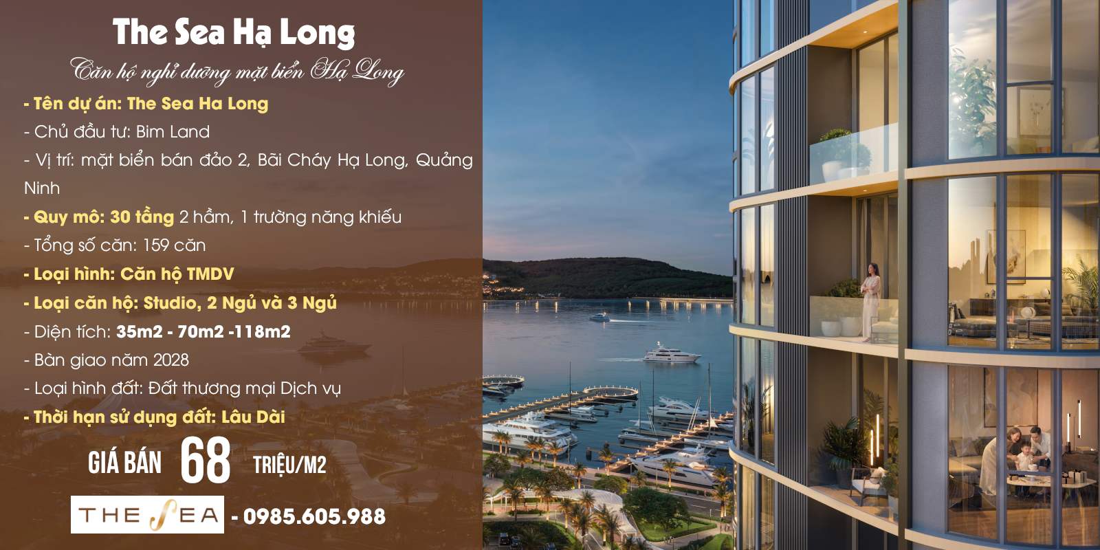 Căn hộ The Sea Hạ Long 3.2 tỷ/căn